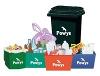 Image of recycling boxes and bin