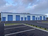 Image of the new business units at Abermule