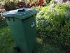 Image of a green garden waste bin